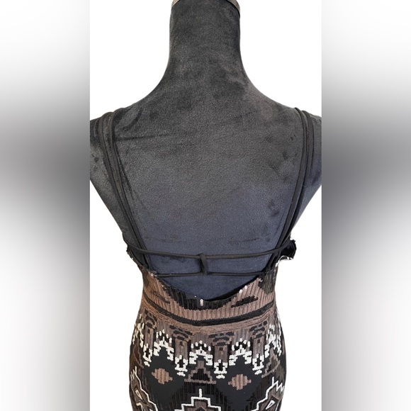 City Triangles Aztec Sequin Mini Dress |Size Junior 13 - Picture 8 of 12
